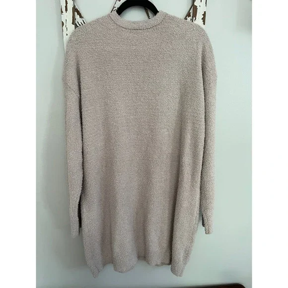 Natural Life Cozy Up Dress Fleece Long Sleeve Beige Size Large - Picture 2 of 8